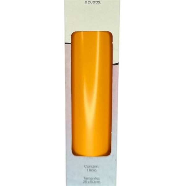 Filme de Recorte Termocolante Amarelo Alaranjado 25x50cm - RPTCO
