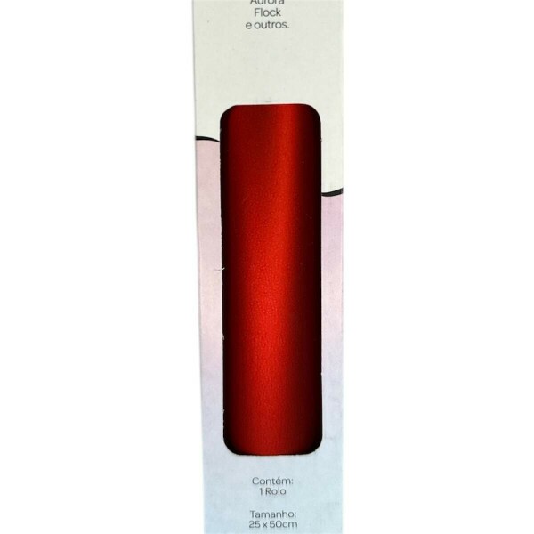 Filme de Recorte Termocolante Vermelho Metalizado 25x50cm - RPTCO
