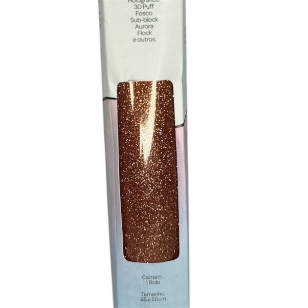 Filme de Recorte Termocolante Cobre Glitter 25x50cm - RPTCO