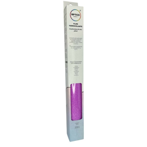 Filme de Recorte Termocolante Violeta Arco-ris Glitter 25x50cm - RPTCO