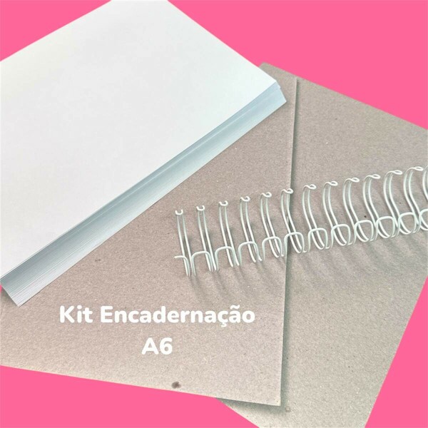 Kit Encaderna��o A6 Miolo + Capa + Wire-o