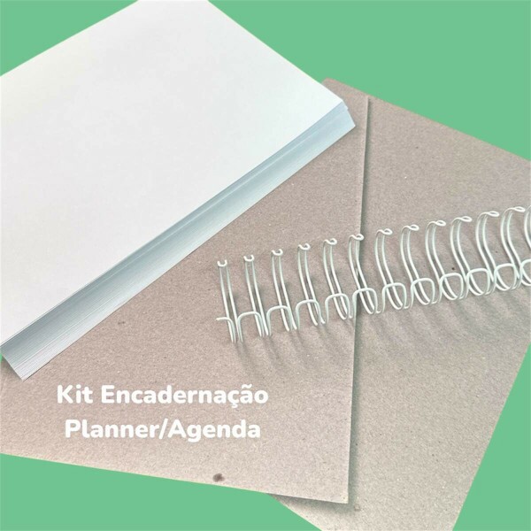 Kit Encaderna��o Planner/Agenda A5 Miolo + Capa + Wire-o