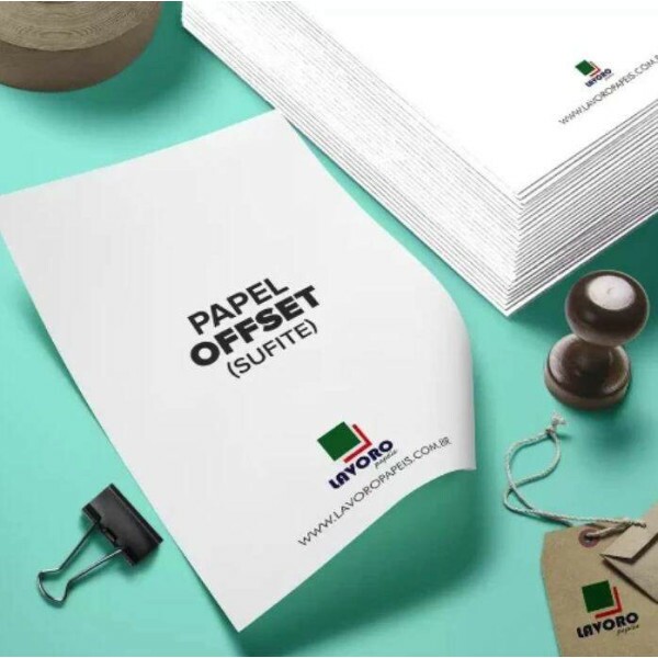 Papel Offset Sulfite 75g Formato 10x10 - 500 Folhas