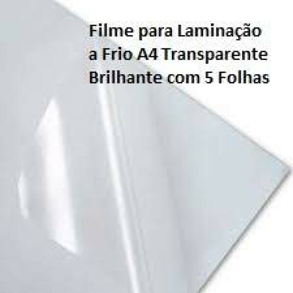 Adesivo para Laminao a Frio Brilhante 05 Folhas A4