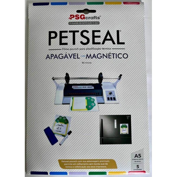 Petseal Magn�tico A5 14,8x21cm 80 Micras 5 Unidades