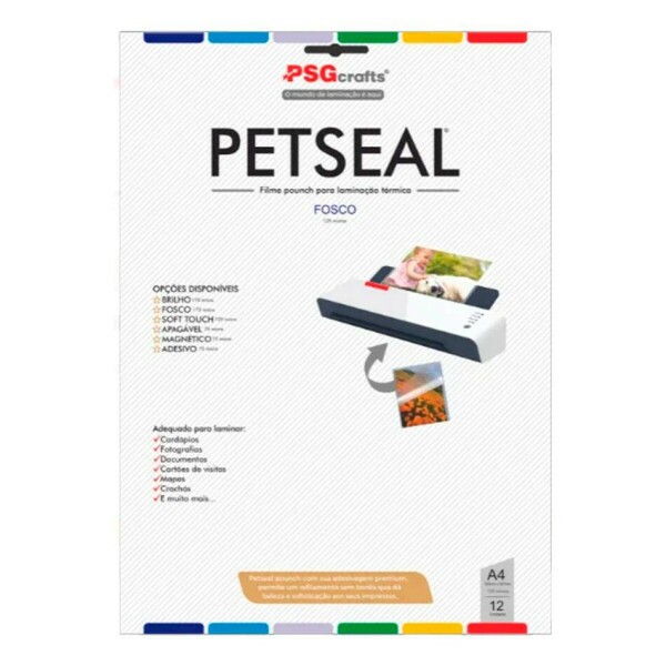 Petseal Fosco A4 22x30,7cm 125 Micras 12 Unidades