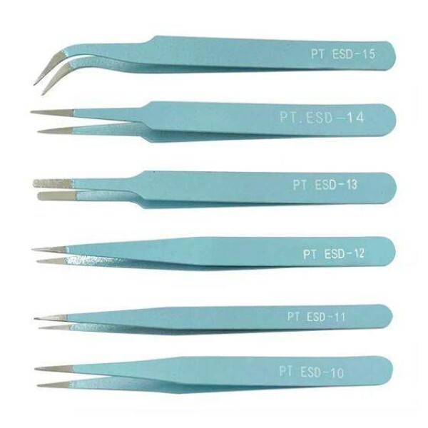 Kit 6 Pinas Azul Anti Esttica