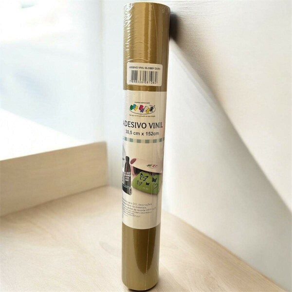 Vinil Adesivo Glossy Ouro Rolo 30,5x15,2cm