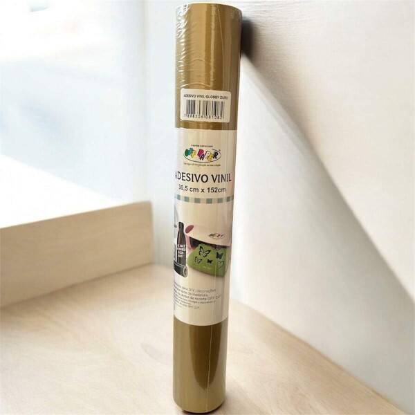 Vinil Adesivo Glossy Ouro Rolo 30,5x15,2cm