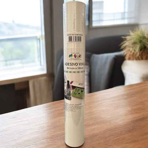 Vinil Adesivo Glossy Branco Rolo 30,5x15,2cm