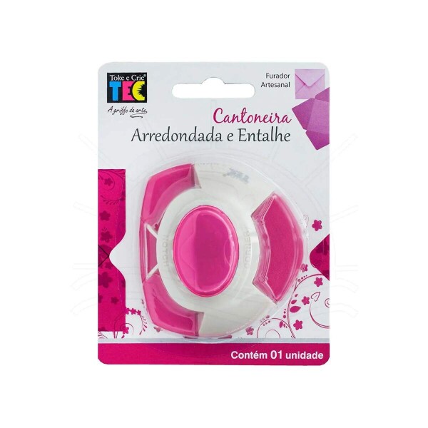 Furador Cantoneira Arredondada e Entalhe - Toke e Crie
