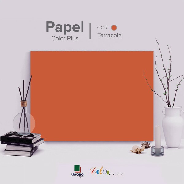 Papel Color Plus 120g 30,5x30,5 - Sensation (Terracota) 30 Folhas