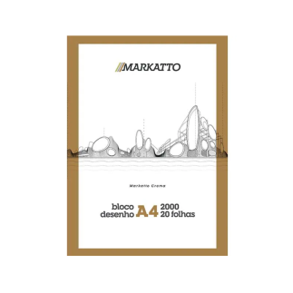 Bloco de Desenho Markatto Crema A4 c/20 Folhas