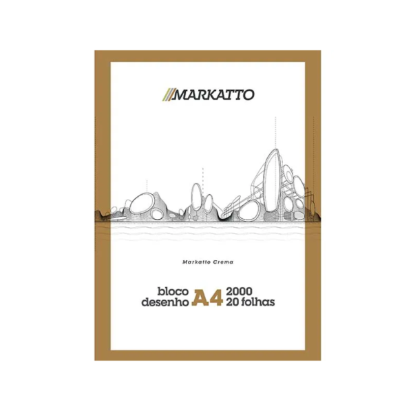 Bloco de Desenho Markatto Crema A4 c/20 Folhas