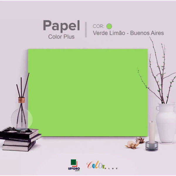 Papel Color Plus FOLHA GR�FICA 66x96 120g Kit c/10 Folhas