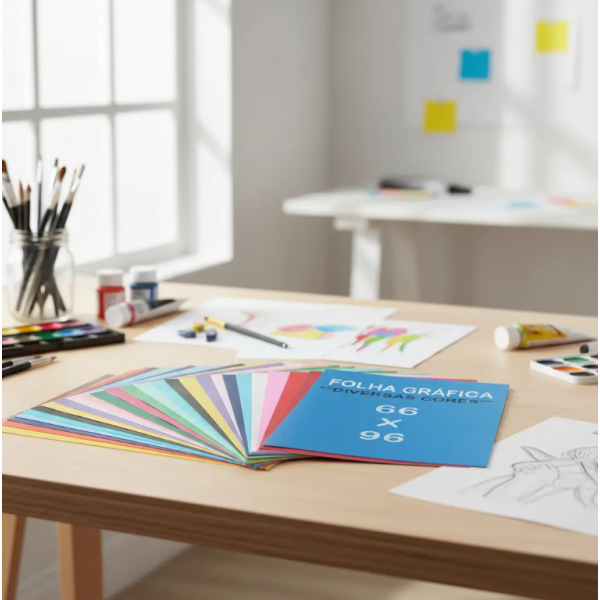 Papel Color Plus FOLHA GR�FICA 66x96 120g Kit c/10 Folhas
