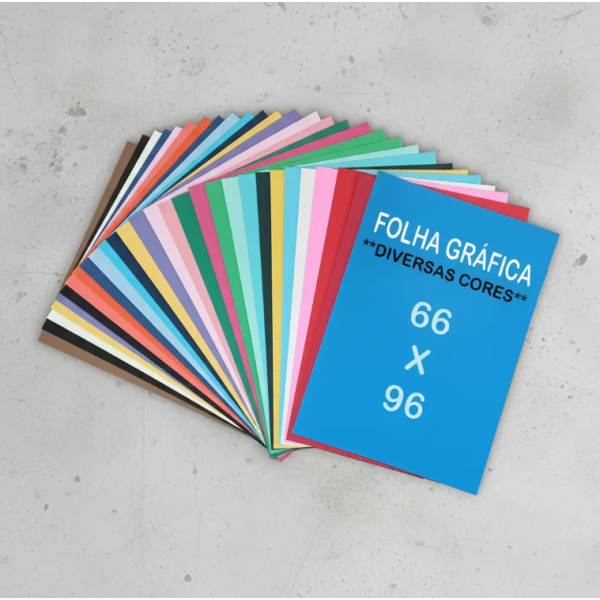 Papel Color Plus FOLHA GR�FICA 66x96 120g Kit c/10 Folhas