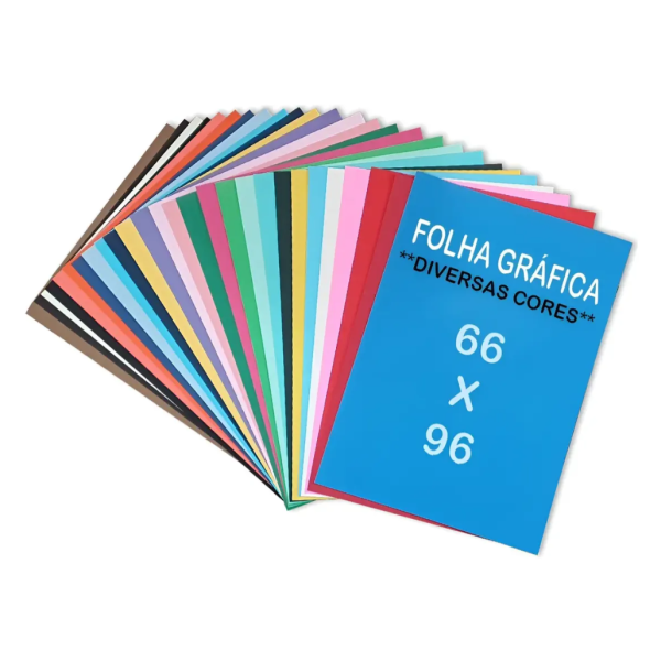 Papel Color Plus FOLHA GR�FICA 66x96 120g Kit c/10 Folhas