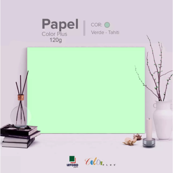 Papel Color Plus FOLHA GR�FICA 66x96 120g Kit c/10 Folhas