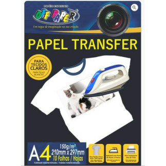 Transfer para Tecidos Claros A4 150g c/ 10 un