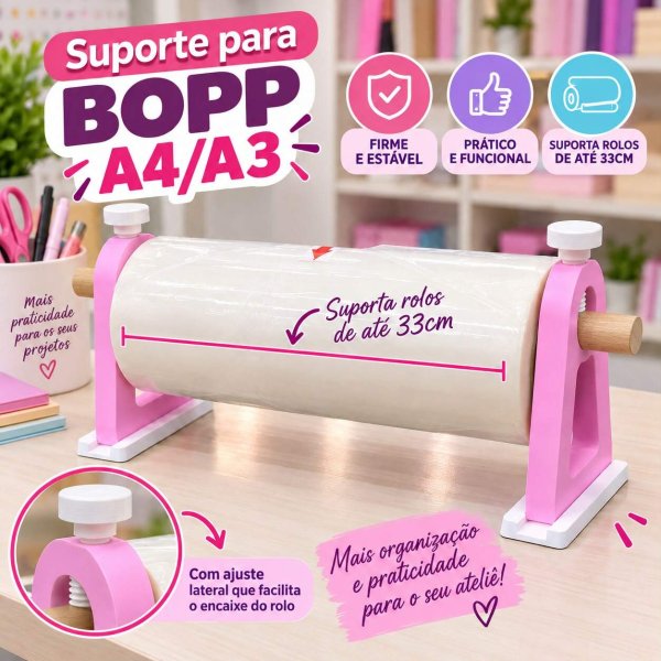 Suporte para Bopp A4 e A3 para Bobina de Laminadora
