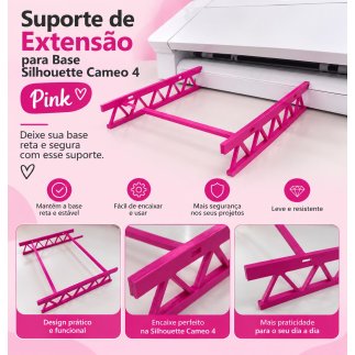 Suporte Extensor para Base Silhouette Cameo 4 - Pink
