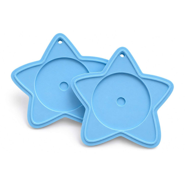 Base para Botton Estrela 59mm c/ 2 unidades Azul Beb�