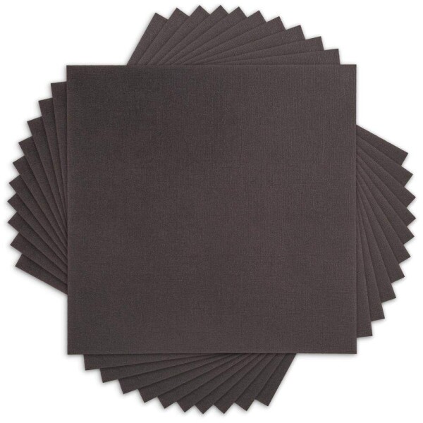 Papel Cardstock - Preto - 215gr - 30,5x30,5 - 20 Folhas