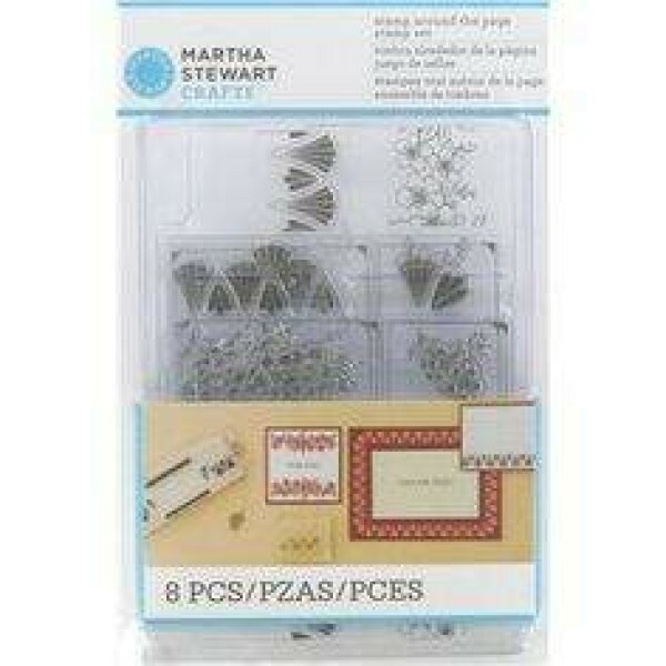 Kit 8 Carimbos Stamp Aroud The Page - Martha Stewart Crafts