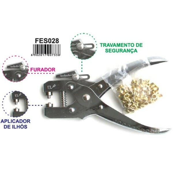 Kit Ferramenta para Aplicar Ilh�s + 50 Ilhoses