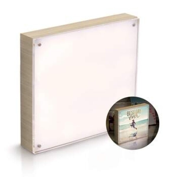 Porta Retrato Luminoso PhotoLights We R Memory Keepers NATURAL WOOD FRAME - 5x7