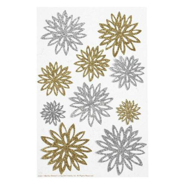 Adesivo Ouro e Prata Chrysanthemum Doily Lace Collection - Martha Stewart Crafts