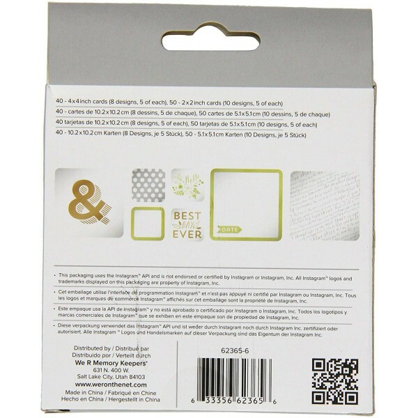 Cart�es de Vellum Met�lico Completo Multicolor - We R Memory Keepers