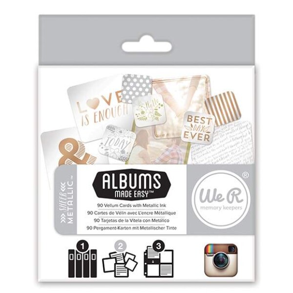 Cart�es de Vellum Met�lico Completo Multicolor - We R Memory Keepers