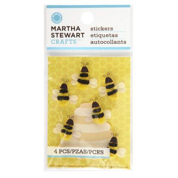 Adesivos Dimensionais Abelha Martha Stewart Crafts - 3 Adesivos