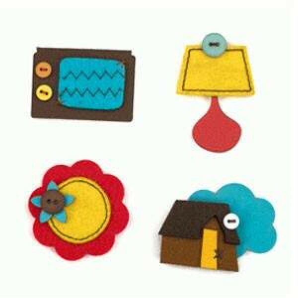 Adesivo em Feltro Details Abode Nook - American Crafts