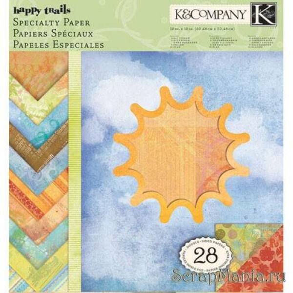 Kit de Pap�is Happy Trails c/ 28 unidades 30,5x30,5 - K&Company