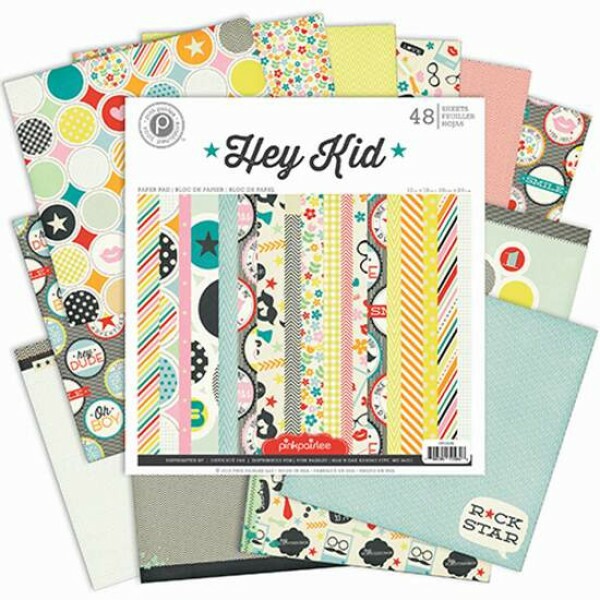 Kit de Pap�is Hey Kid c/ 48 unidades 30,5x30,5 - Pink Pailee