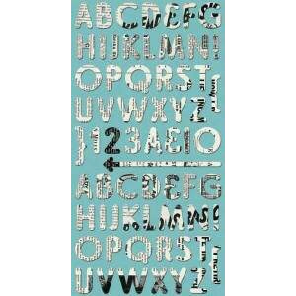Adesivos Alfabeto - Cosmo Cricket Ready Set Chip - Extra Extra