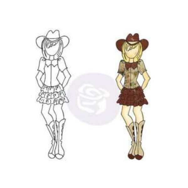 Carimbo - Cling Rubber Stamps Becky - Prima Marketing