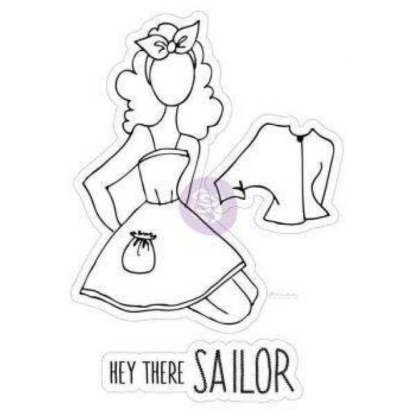 Carimbo - Cling Rubber Stamps Collete - Prima Marketing