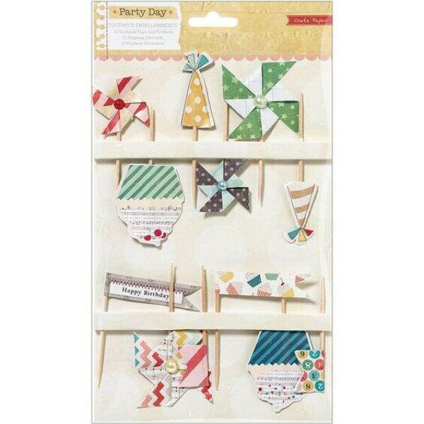 Apliques de Catavento com Palito - Crate Paper