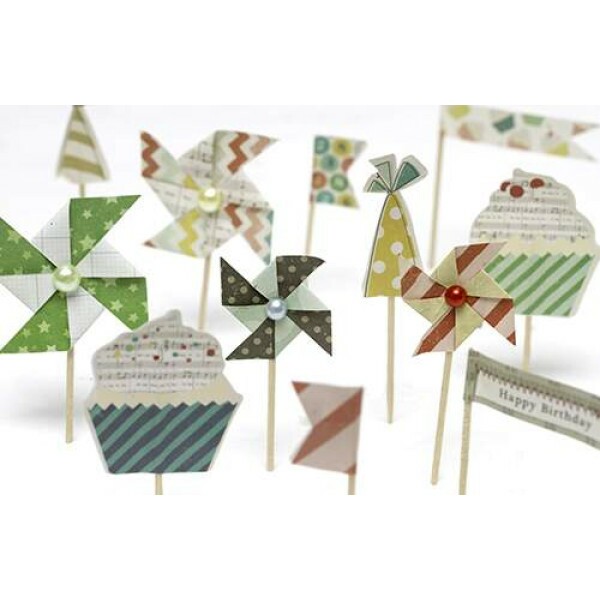 Apliques de Catavento com Palito - Crate Paper