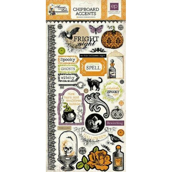 Adesivo Chipboard - Arsenic and Lace Chipboard Stickers - Echo Park Paper