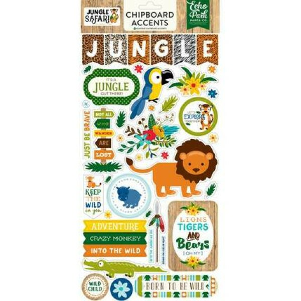Adesivo Chipboard - Jungle Safari - Echo Park Paper
