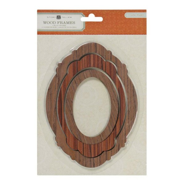Moldura em Madeira p/ Scrapbook - Crate Paper
