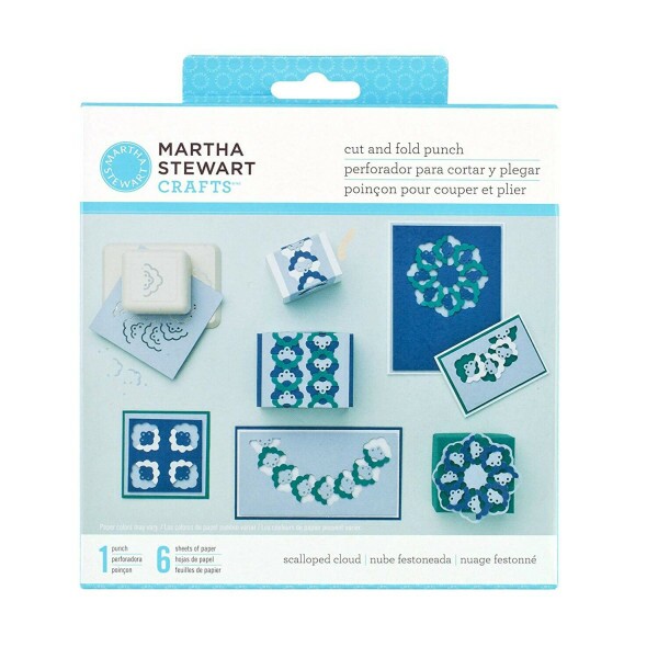 Furador - Cut And Fold Punch Nuvens Escalopadas - Martha Stewart
