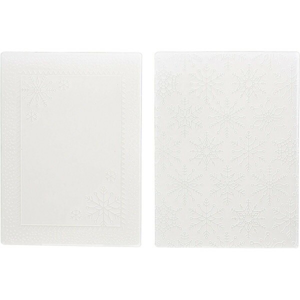 Placa de Emboss - Floco de Gelo + Moldura de Gelo - Martha Stewart