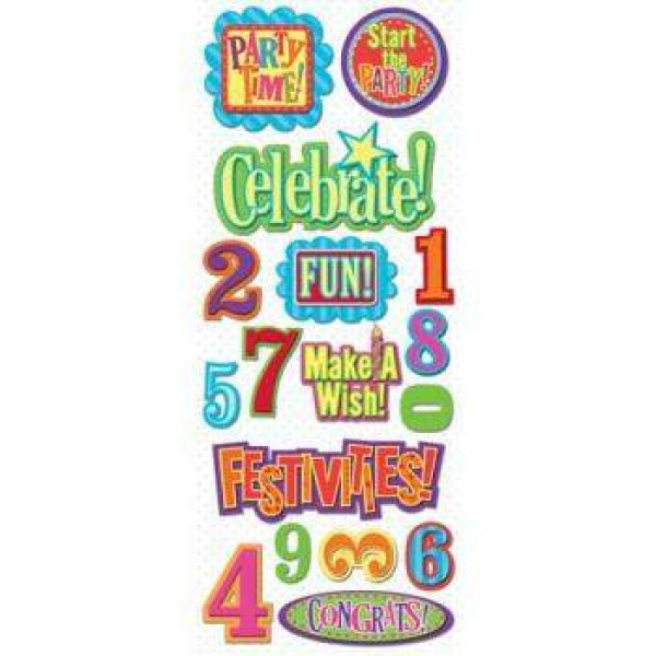 Adesivos p/ Chipboard - Happy Birthday 2 - KeCompany