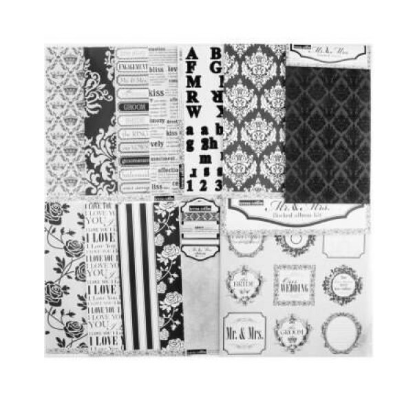Kit para Personalizar com �lbum - Casamento - Teresa Collins